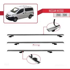 Nissan NV200 2010-2019 Arası ile uyumlu Basic Ara Atkı Tavan Barı GRİ 3 ADET BAR - Görsel 5