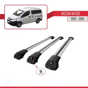 Nissan NV200 2010-2019 Arası ile uyumlu ACE-1 Ara Atkı Tavan Barı GRİ 3 ADET BAR thumb 4