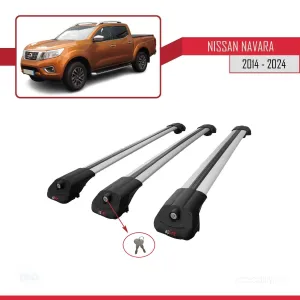 Nissan Navara 2014 ve Sonrası ile uyumlu ACE-1 Ara Atkı Tavan Barı GRİ 3 ADET BAR thumb 4