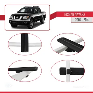 Nissan Navara 2004-2014 Arası ile uyumlu Basic Model Ara Atkı Tavan Barı SİYAH 3 ADET - Görsel 4