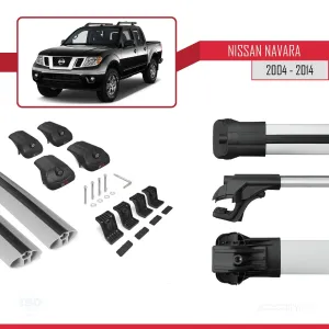 Nissan Navara 2004-2014 Arası ile uyumlu ACE-1 Ara Atkı Tavan Barı GRİ thumb 5
