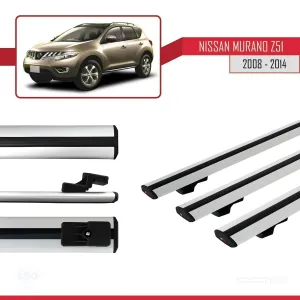 Nissan Murano (Z51) 2008-2014 Arası ile uyumlu Basic Model Ara Atkı Tavan Barı GRİ 3 ADET thumb 3