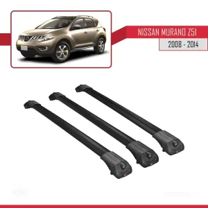 Nissan Murano (Z51) 2008-2014 Arası ile uyumlu ACE-1 Ara Atkı Tavan Barı SİYAH 3 ADET BAR thumb 3