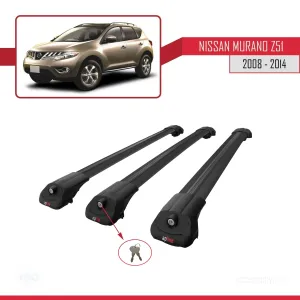 Nissan Murano (Z51) 2008-2014 Arası ile uyumlu ACE-1 Ara Atkı Tavan Barı SİYAH 3 ADET BAR thumb 4