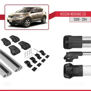 Nissan Murano (Z51) 2008-2014 Arası ile uyumlu ACE-1 Ara Atkı Tavan Barı GRİ thumb 5