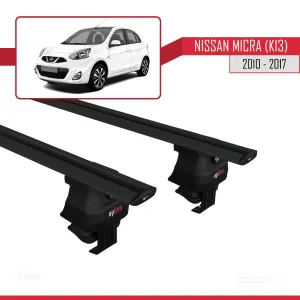 Nissan Micra / March (K13) 2010-2017 Arası ile uyumlu ACE-4 Ara Atkı Tavan Barı SİYAH thumb 4