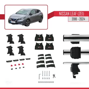 Nissan Leaf (ZE1) 2018-2025 ile uyumlu ACE-4 Ara Atkı Tavan Barı GRİ - Görsel 5
