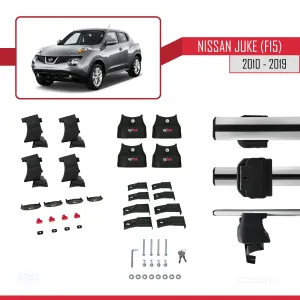 Nissan Juke (F15) 2010-2019 Arası ile uyumlu ACE-4 Ara Atkı Tavan Barı GRİ thumb 4