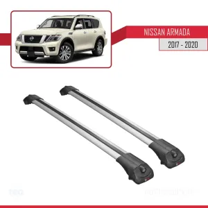 Nissan Armada Y62 2017-2020 Arası ile uyumlu ACE-1 Ara Atkı Tavan Barı GRİ - Görsel 3