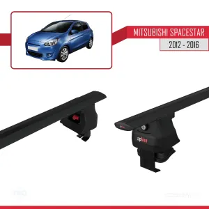 Mitsubishi Spacestar / Mirage (A00) 2012-2016 Arası ile uyumlu ACE-4 Ara Atkı Tavan Barı SİYAH - Görsel 5