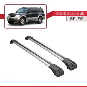 Mitsubishi Pajero (V60) 5 Kapı 1999-2006 Arası ile uyumlu ACE-1 Ara Atkı Tavan Barı GRİ - Görsel 3