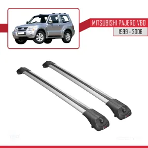Mitsubishi Pajero (V60) 3 Kapı 1999-2006 Arası ile uyumlu ACE-1 Ara Atkı Tavan Barı GRİ - Görsel 3