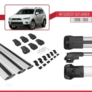 Mitsubishi Outlander 2008-2013 Arası ile uyumlu ACE-1 Ara Atkı Tavan Barı GRİ 3 ADET BAR thumb 5