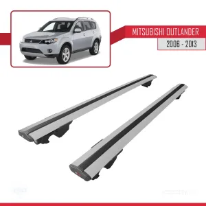 Mitsubishi Outlander 2006-2013 Arası ile uyumlu HOOK Model Anahtar Kilitli Ara Atkı Tavan Barı GRİ thumb 4