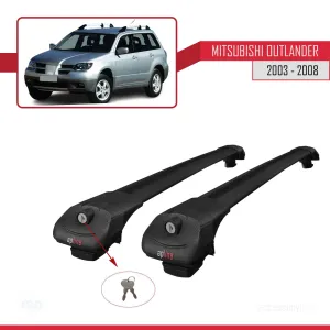 Mitsubishi Outlander 2003-2008 Arası ile uyumlu ACE-1 Ara Atkı Tavan Barı SİYAH - Görsel 4
