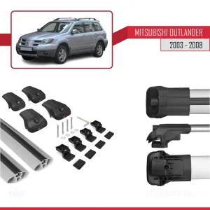 Mitsubishi Outlander 2003-2008 Arası ile uyumlu ACE-1 Ara Atkı Tavan Barı GRİ - Görsel 5