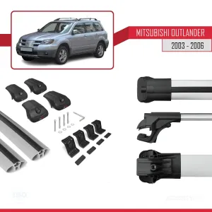 Mitsubishi Outlander 2003-2008 Arası ile uyumlu ACE-1 Ara Atkı Tavan Barı GRİ - Görsel 5