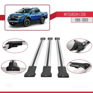 Mitsubishi L200 2015-2023 Arası ile Uyumlu FLY Model Ara Atkı Tavan Barı GRİ 3 ADET BAR - Görsel 5