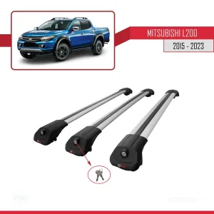 Mitsubishi L200 2015-2023 Arası ile uyumlu ACE-1 Ara Atkı Tavan Barı GRİ 3 ADET BAR thumb 4