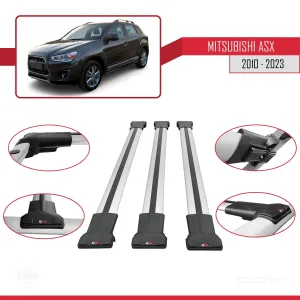 Mitsubishi ASX 2010-2023 Arası ile Uyumlu FLY Model Ara Atkı Tavan Barı GRİ 3 ADET BAR - Görsel 5