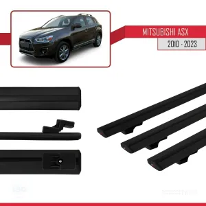 Mitsubishi ASX 2010-2023 Arası ile uyumlu Basic Model Ara Atkı Tavan Barı SİYAH 3 ADET thumb 3