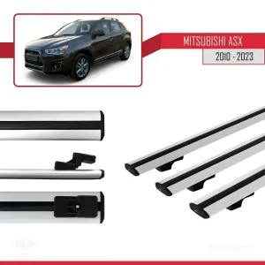 Mitsubishi ASX 2010-2023 Arası ile uyumlu Basic Model Ara Atkı Tavan Barı GRİ 3 ADET - Görsel 3