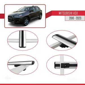Mitsubishi ASX 2010-2023 Arası ile uyumlu Basic Model Ara Atkı Tavan Barı GRİ 3 ADET - Görsel 4