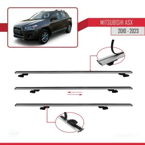 Mitsubishi ASX 2010-2023 Arası ile uyumlu Basic Model Ara Atkı Tavan Barı GRİ 3 ADET - Görsel 5