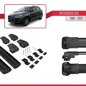 Mitsubishi ASX 2010-2023 Arası ile uyumlu ACE-1 Ara Atkı Tavan Barı SİYAH - Görsel 5