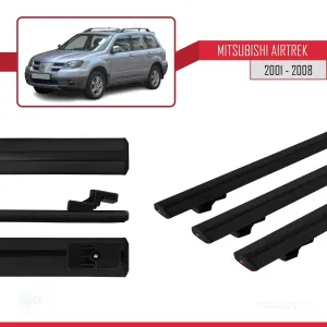 Mitsubishi Airtrek 2001-2008 Arası ile uyumlu Basic Model Ara Atkı Tavan Barı SİYAH 3 ADET thumb 3
