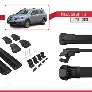Mitsubishi Airtrek 2001-2008 Arası ile uyumlu ACE-1 Ara Atkı Tavan Barı SİYAH - Görsel 5
