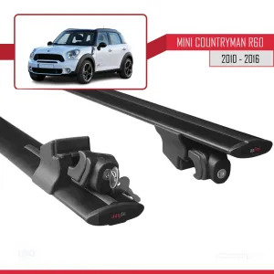 Mini Countryman R60 2010-2016 Arası ile uyumlu HOOK Model Anahtar Kilitli Ara Atkı Tavan Barı SİYAH thumb 5