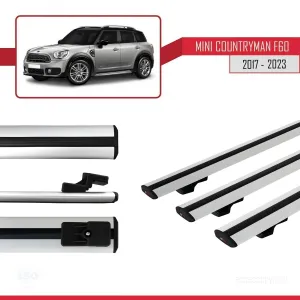 Mini Countryman (F60) 2017-2023 Arası ile uyumlu Basic Model Ara Atkı Tavan Barı GRİ 3 ADET thumb 3