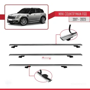 Mini Countryman (F60) 2017-2023 Arası ile uyumlu Basic Model Ara Atkı Tavan Barı GRİ 3 ADET thumb 5