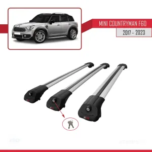 Mini Countryman (F60) 2017-2023 Arası ile uyumlu ACE-1 Ara Atkı Tavan Barı GRİ 3 ADET BAR thumb 4