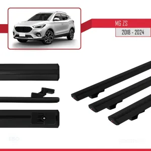 MG ZS 2018 ve Sonrası ile Uyumlu Basic Model Ara Atkı Tavan Barı SİYAH 3 ADET - Görsel 5
