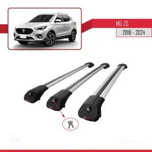 MG ZS 2018 ve Sonrası ile Uyumlu ACE-1 Ara Atkı Tavan Barı GRİ 3 ADET BAR thumb 4