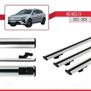 MG MG5 EV 2022 ve sonrası ile uyumlu Basic Model Ara Atkı Tavan Barı GRİ 3 ADET - Görsel 4