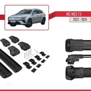 MG MG5 EV 2022 ve sonrası ile uyumlu ACE-1 Ara Atkı Tavan Barı SİYAH thumb 5