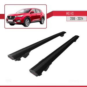 MG HS 2018 ve Sonrası ile uyumlu HOOK Model Anahtar Kilitli Ara Atkı Tavan Barı SİYAH - Görsel 4