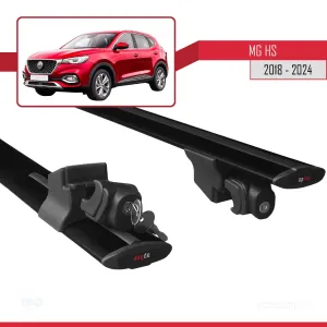 MG HS 2018 ve Sonrası ile uyumlu HOOK Model Anahtar Kilitli Ara Atkı Tavan Barı SİYAH - Görsel 5