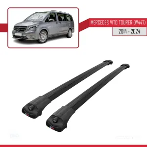 Mercedes Vito Tourer (W447) 2014 ve Sonrası ile uyumlu ACE-1 Ara Atkı Tavan Barı SİYAH thumb 3