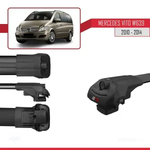 Mercedes Vito (W639) 2010-2014 Arası ile uyumlu ACE-1 Ara Atkı Tavan Barı SİYAH 4 ADET BAR thumb 5