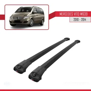 Mercedes Vito (W639) 2010-2014 Arası ile uyumlu ACE-1 Ara Atkı Tavan Barı SİYAH thumb 3