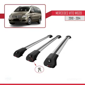 Mercedes Vito (W639) 2010-2014 Arası ile uyumlu ACE-1 Ara Atkı Tavan Barı GRİ 3 ADET BAR thumb 4