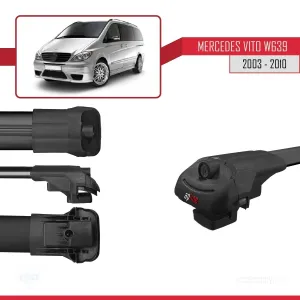 Mercedes Vito (W639) 2003-2010 Arası ile uyumlu ACE-1 Ara Atkı Tavan Barı SİYAH 4 ADET BAR thumb 5
