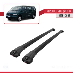 Mercedes-Benz Vito (W638) 1996-2003 Arası ile uyumlu ACE-1 Ara Atkı Tavan Barı SİYAH - Görsel 3
