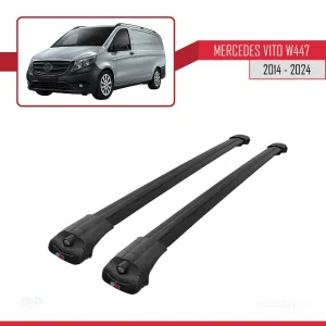 Mercedes Vito (W447) 2014 ve Sonrası ile uyumlu ACE-1 Ara Atkı Tavan Barı SİYAH thumb 3
