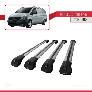 Mercedes Vito (W447) 2014 ve Sonrası ile uyumlu ACE-1 Ara Atkı Tavan Barı GRİ 4 ADET BAR thumb 4