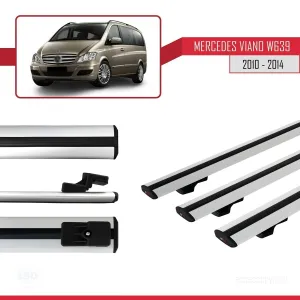 Mercedes-Benz Viano 2010-2014 Arası ile uyumlu Basic Model Ara Atkı Tavan Barı GRİ 3 ADET - Görsel 3